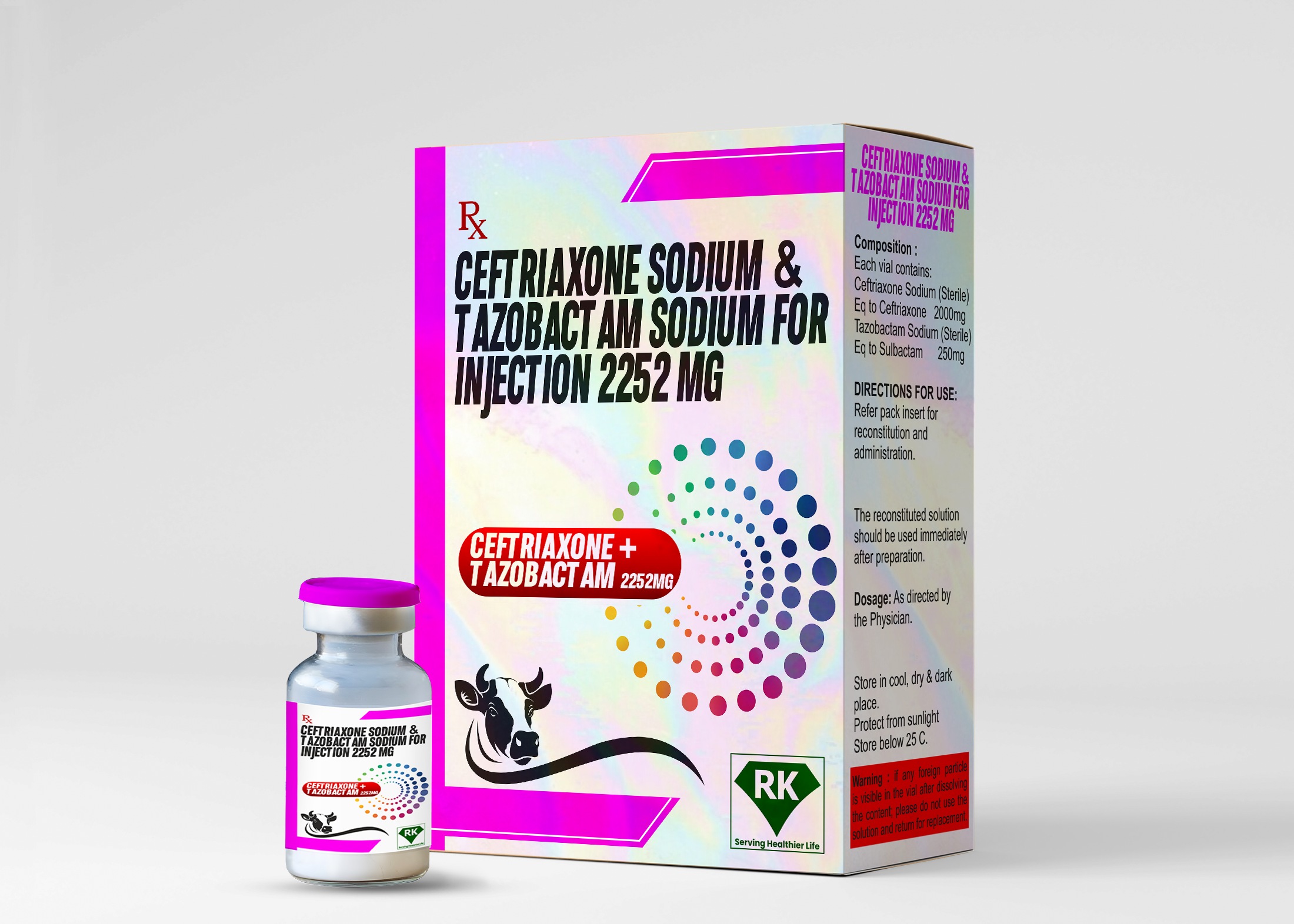 Ceftriaxone Sodium & Tazobactam Sodium for Injection 2252mg